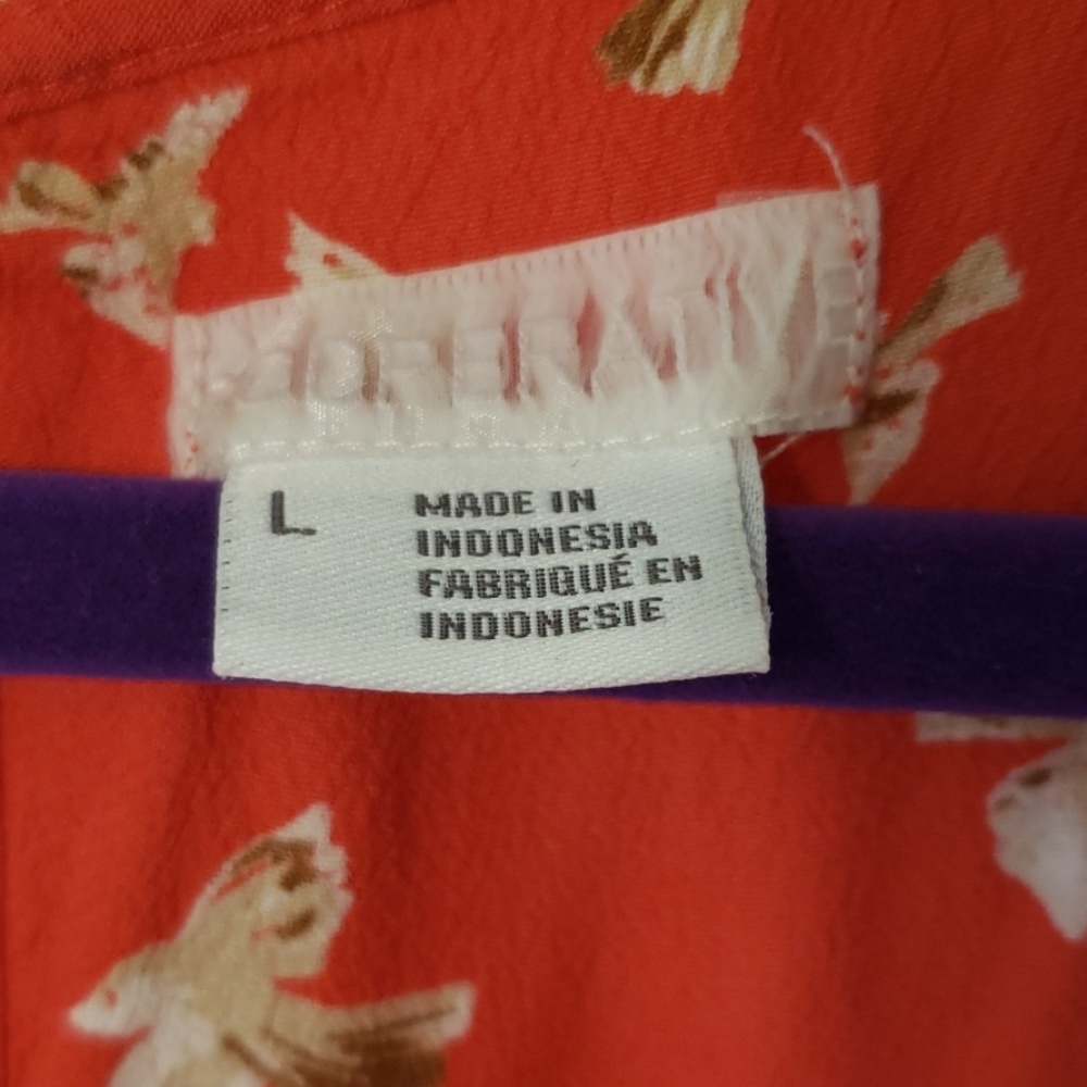 Urban Outfitters Orange Dress Dropwaist Dress - Picture 7 of 8